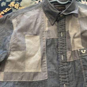 True religion denim shirt Large